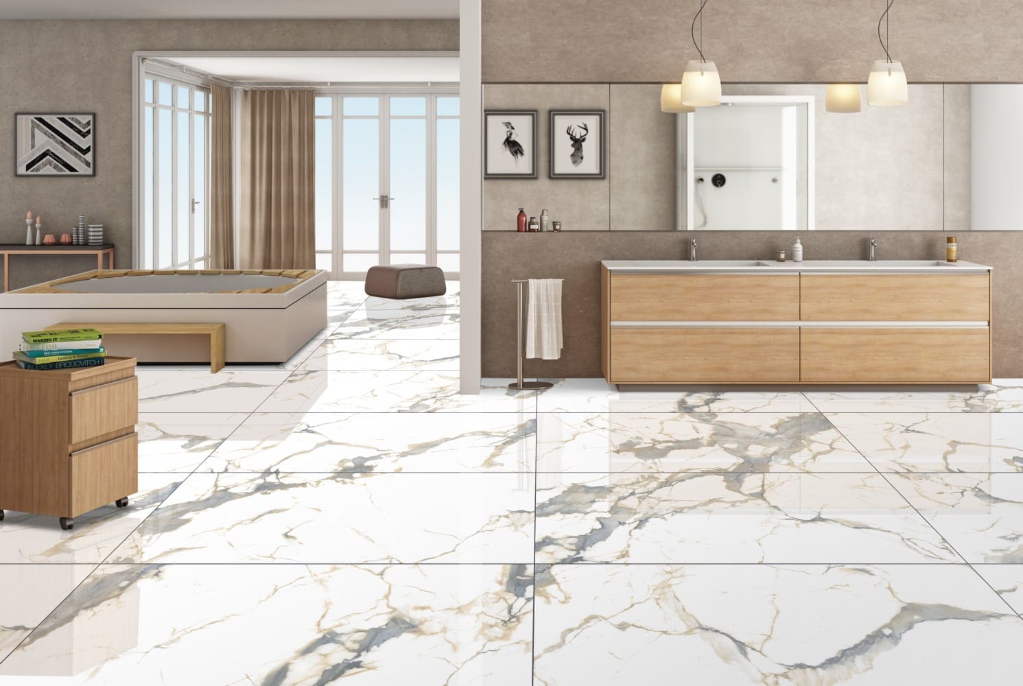 укладка керамогранита пол Тюмень фото