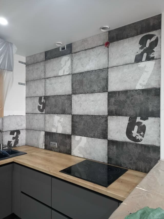 Кухонный фартук из плитки