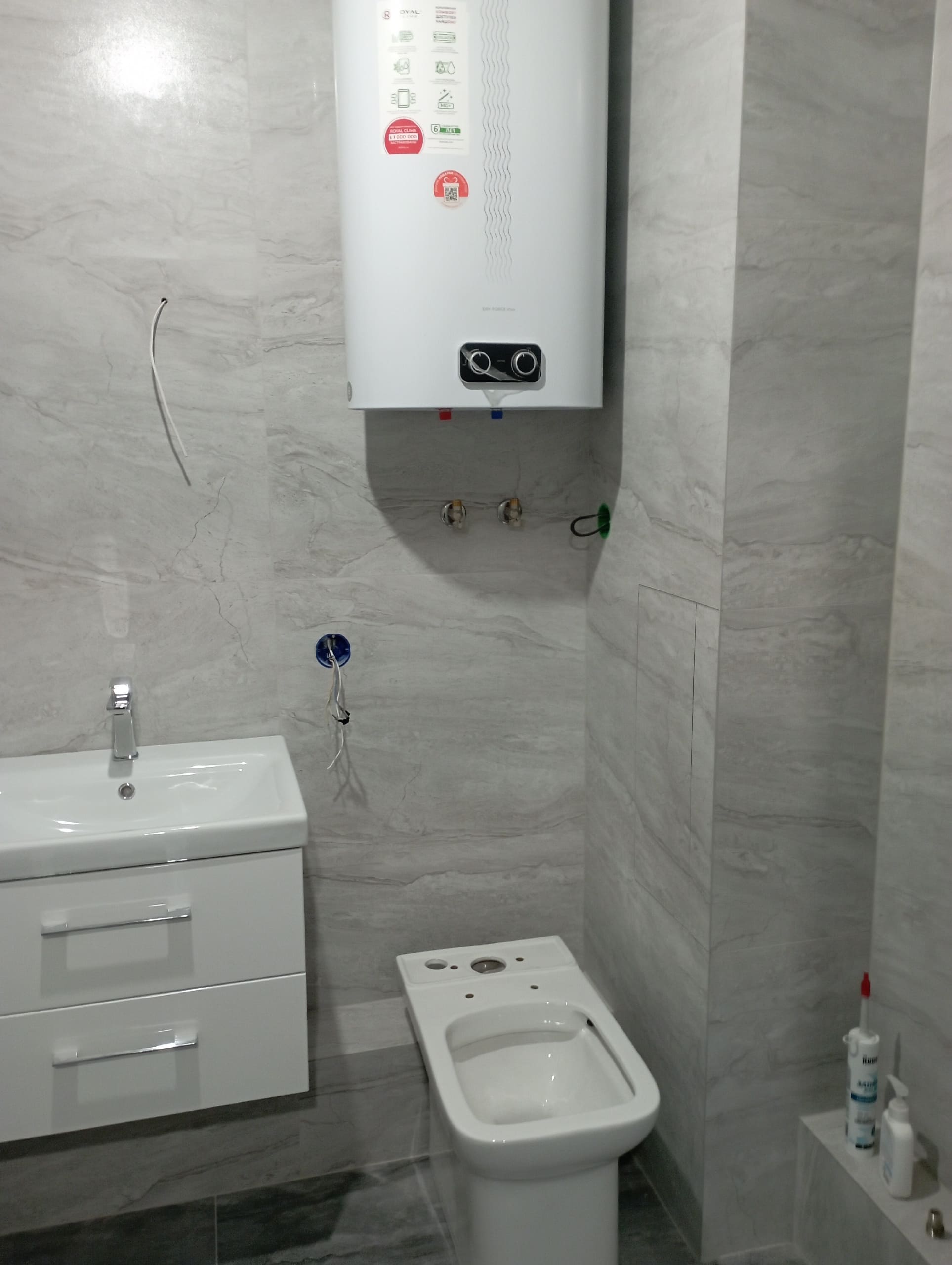 Ремонт ванной, установка бойлера, плитка